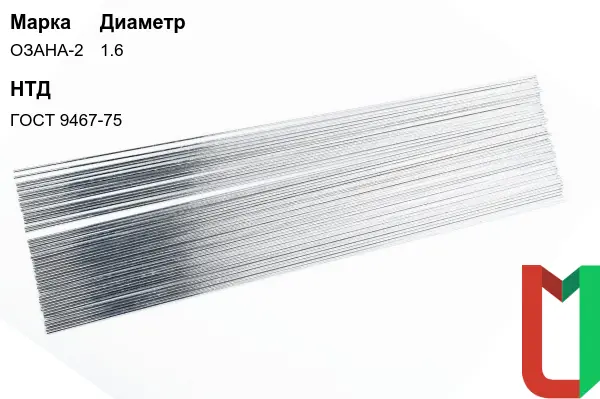 Электроды ОЗАНА-2 1,6 мм алюминиевые