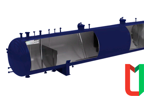 Трехфазный сепаратор ТФС-Л 16 м3 для обезвоживания и дегазации нефти со сбросом пластовой воды